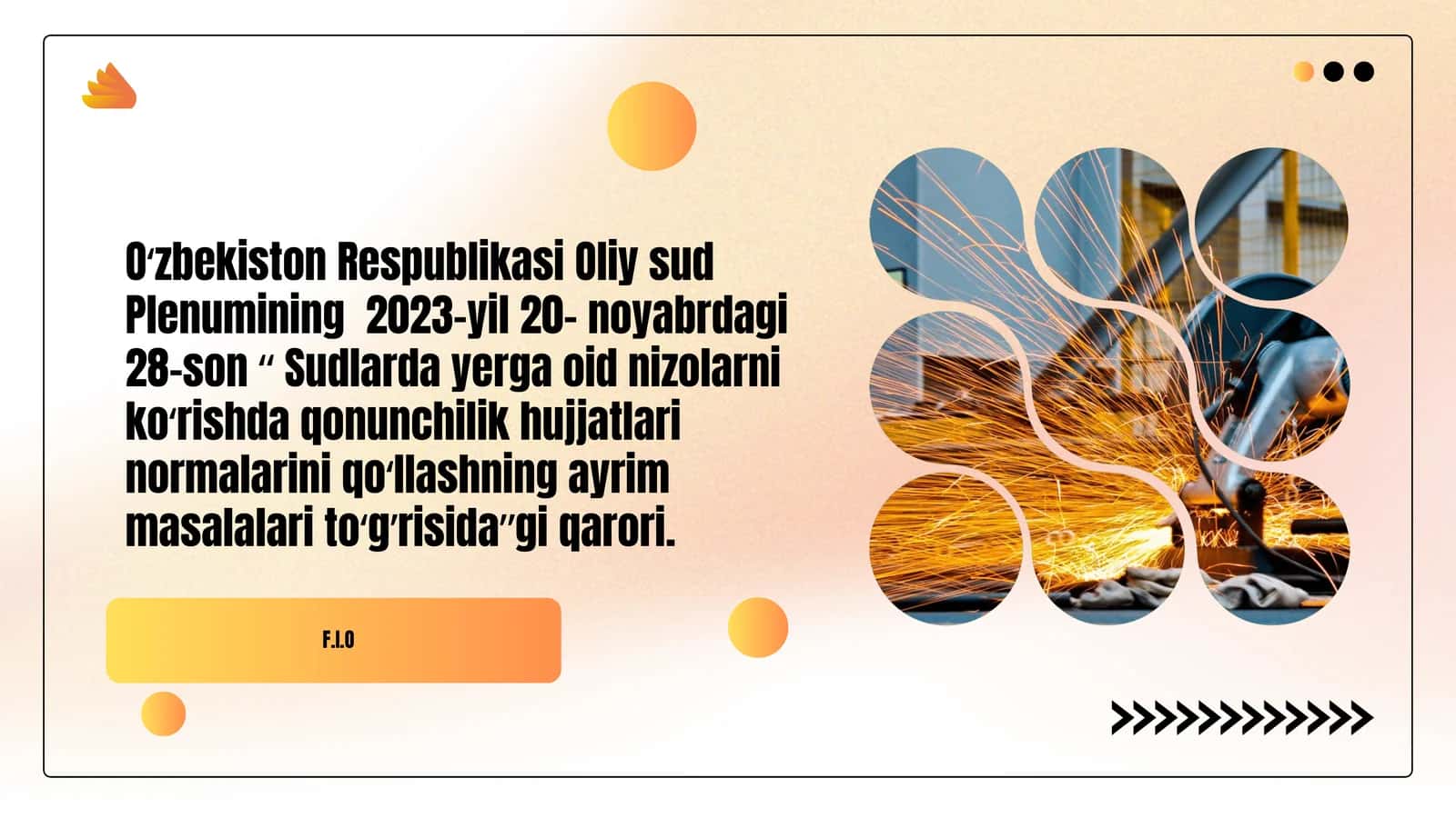 "Sudlarda yerga oid nizolarni koʻrishda qonunchilik hujjatlari normalarini qoʻllashning ayrim masala