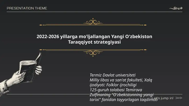 2022-2026 yillarga mo'ljallangan Yangi O'zbekiston Taraqqiyot strategiyasi