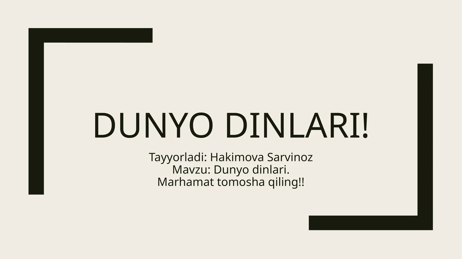 Dunyo DINLARI