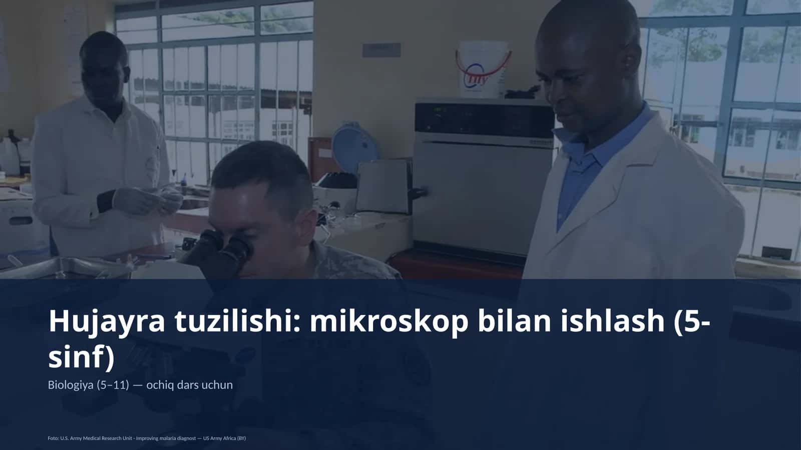 Hujayra tuzilishi: mikroskop bilan ishlash (5-sinf)