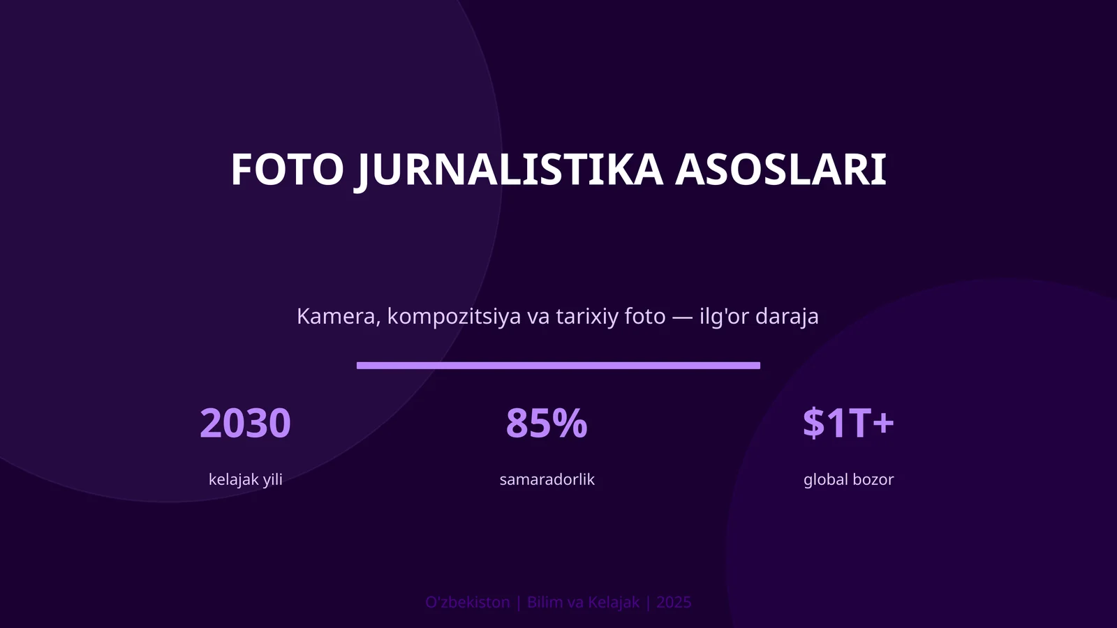 FOTO JURNALISTIKA ASOSLARI
