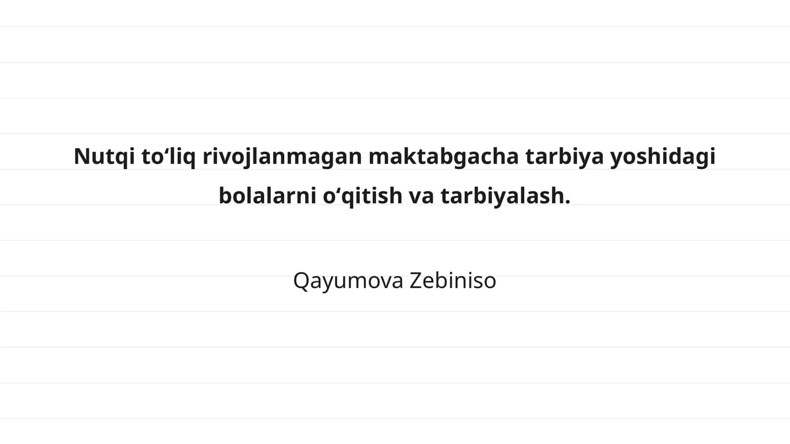Nutqi rivojlanishining nazariy asoslari