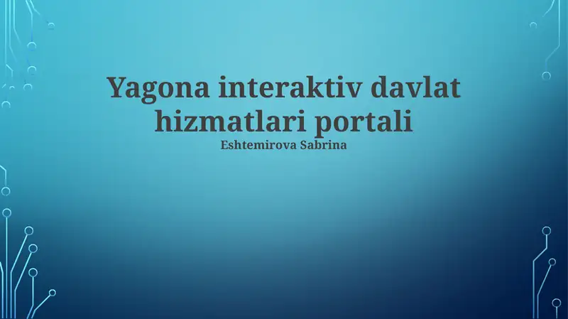 Umumiy interfaol davlat xizmatlari portali