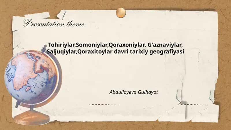 Tohiriylar, Somoniylar, Qoraxoniylar, Gʻaznaviylar, Saljuqiylar, Qoraxitoylar davri tarixiy geografiyasi