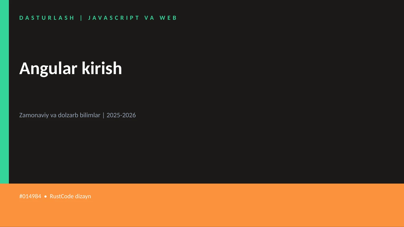 Angular kirish