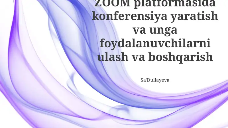 Zoom konferensiyalar