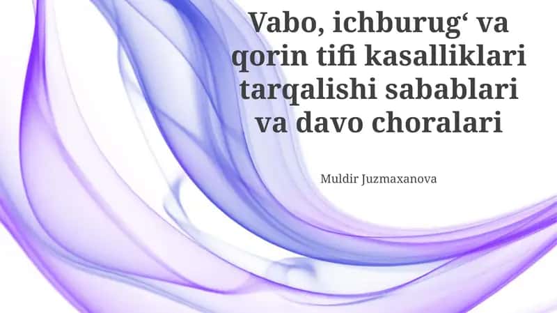 Tifo, Paratifo va Qorin tifi kasalliklari