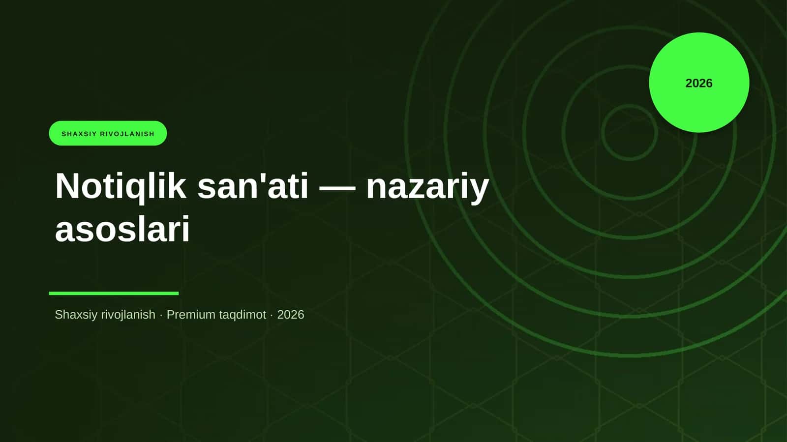 Notiqlik san'ati — nazariy asoslari