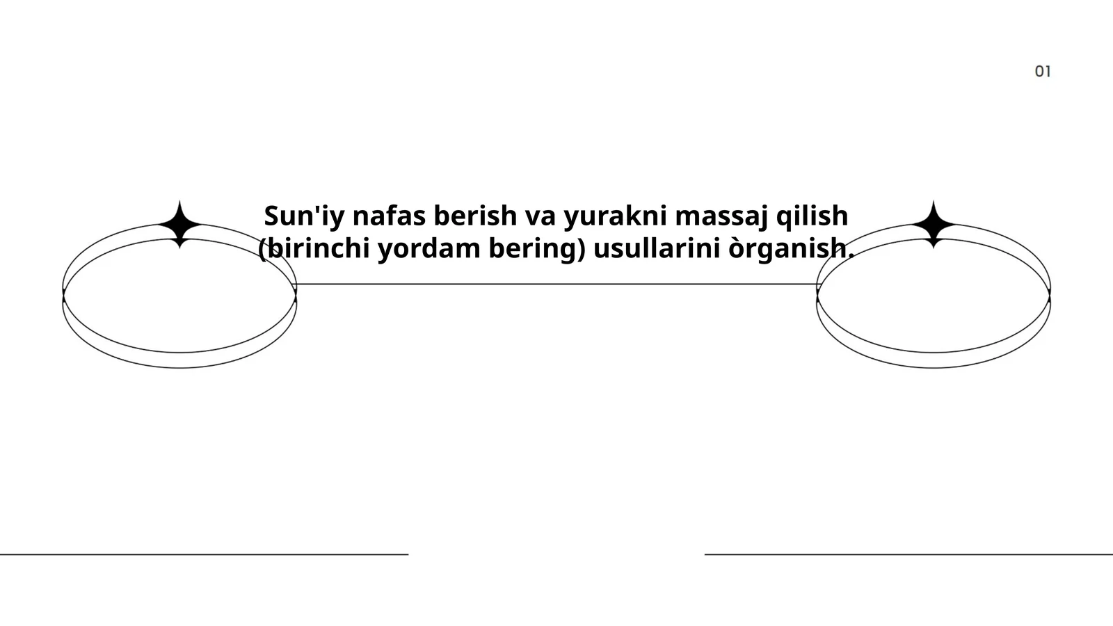 Sun'iy nafas berish va yurakni massaj qilish (birinchi yordam bering) usullarini òrganish