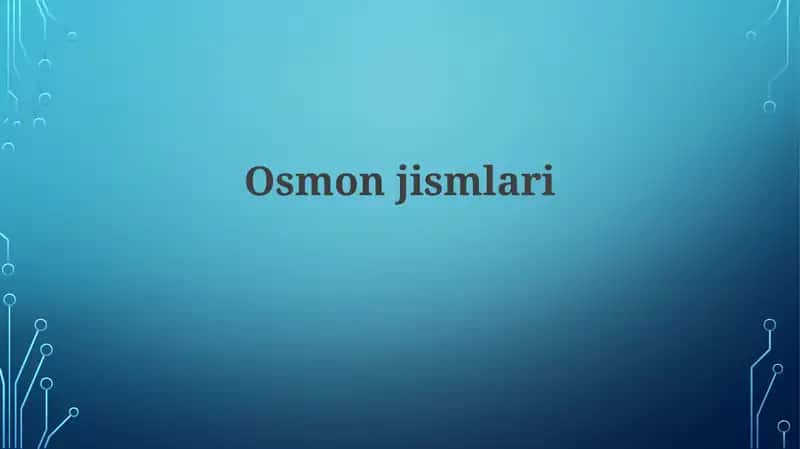 Osmonjismlari