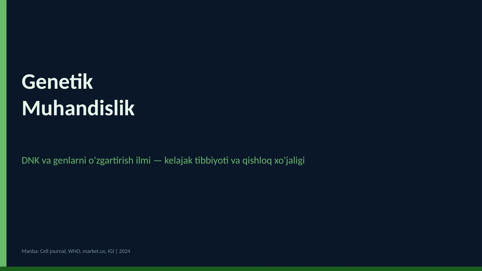 Genetik Muhandislik Ta'riflari