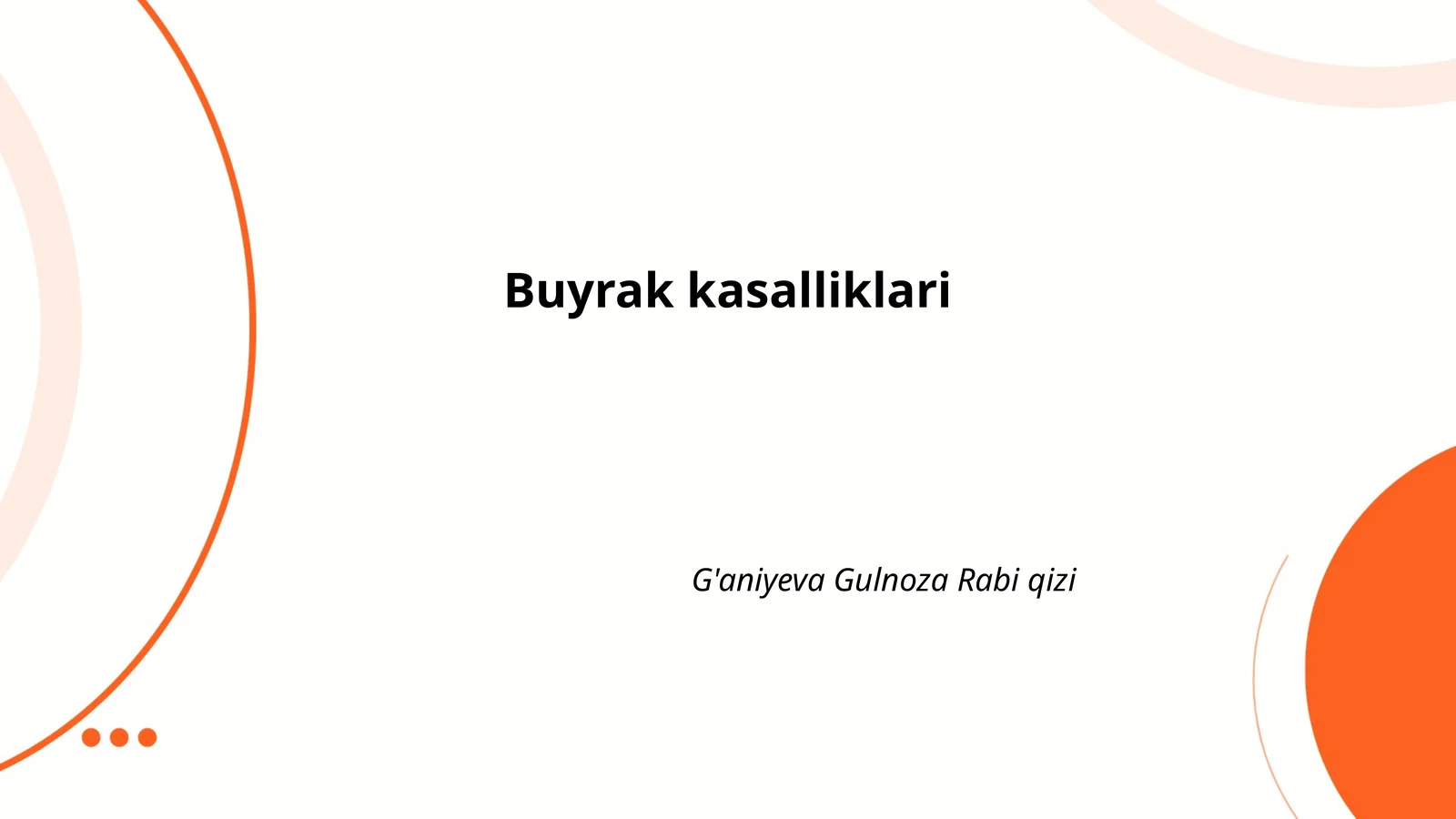 Buyrak kasalliklari