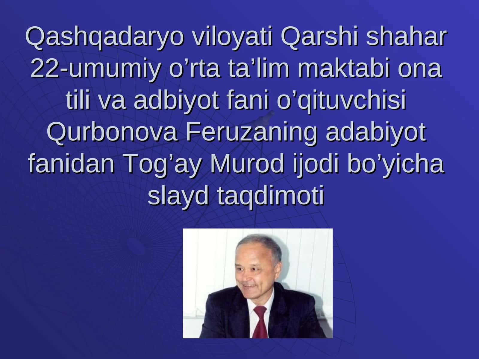 Tog’ay Murod ijodi bo’yicha slayd taqdimoti