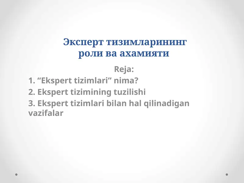 Ekspert tizimlari