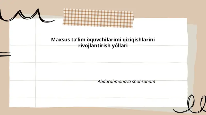 Individualizatsiyalashgan o'quv rejalari va maqsadlari
