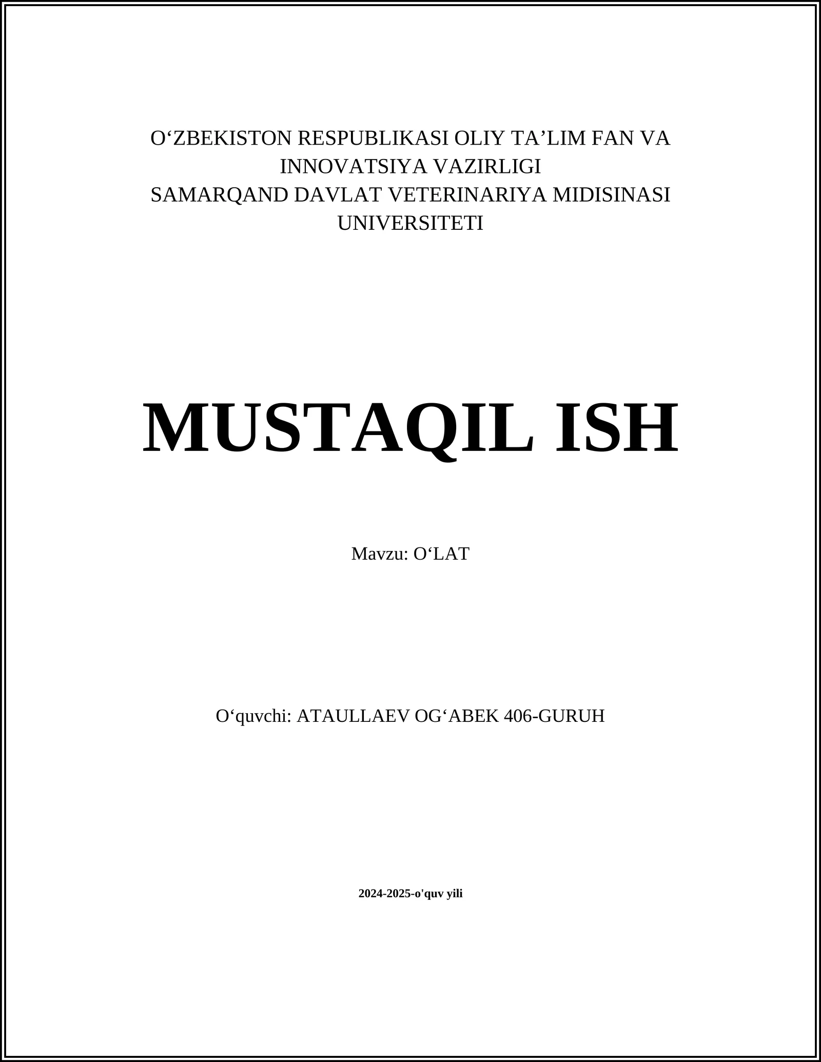 OʻLAT