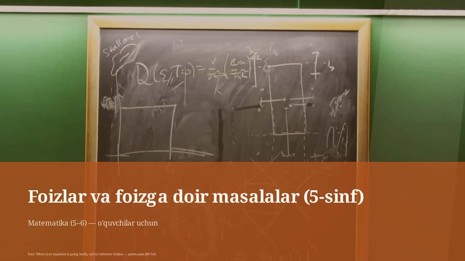 Foizlar va foizga doir masalalar (5-sinf)