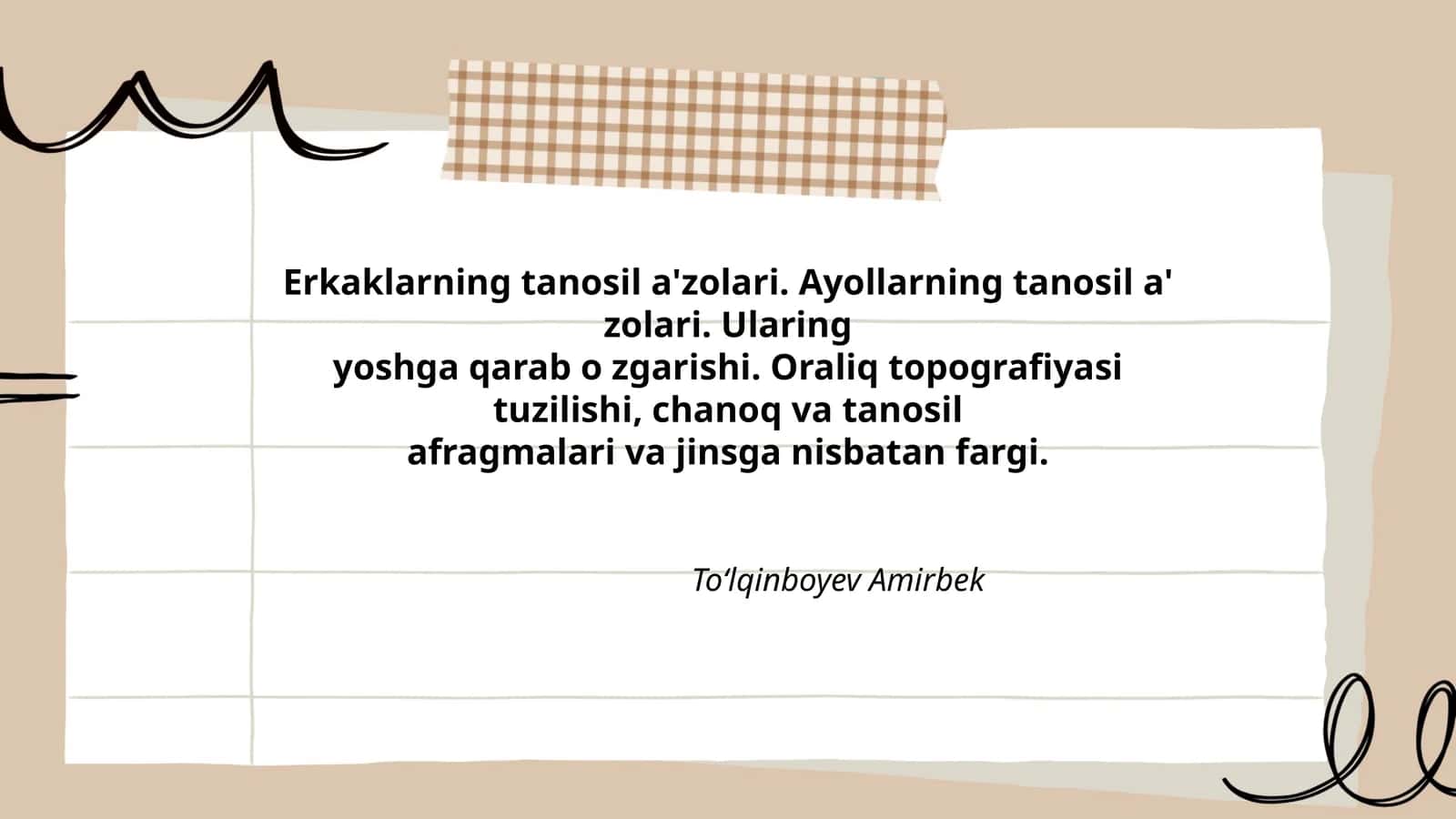 Ularning yoshga qarab o zgarishi