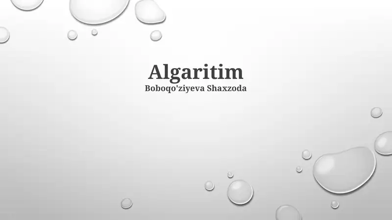 Algaritim