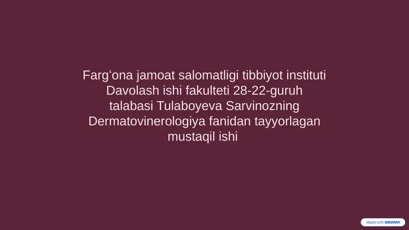 Leyshmaniozi: Diagnostika, Davolash va Oldini Olish