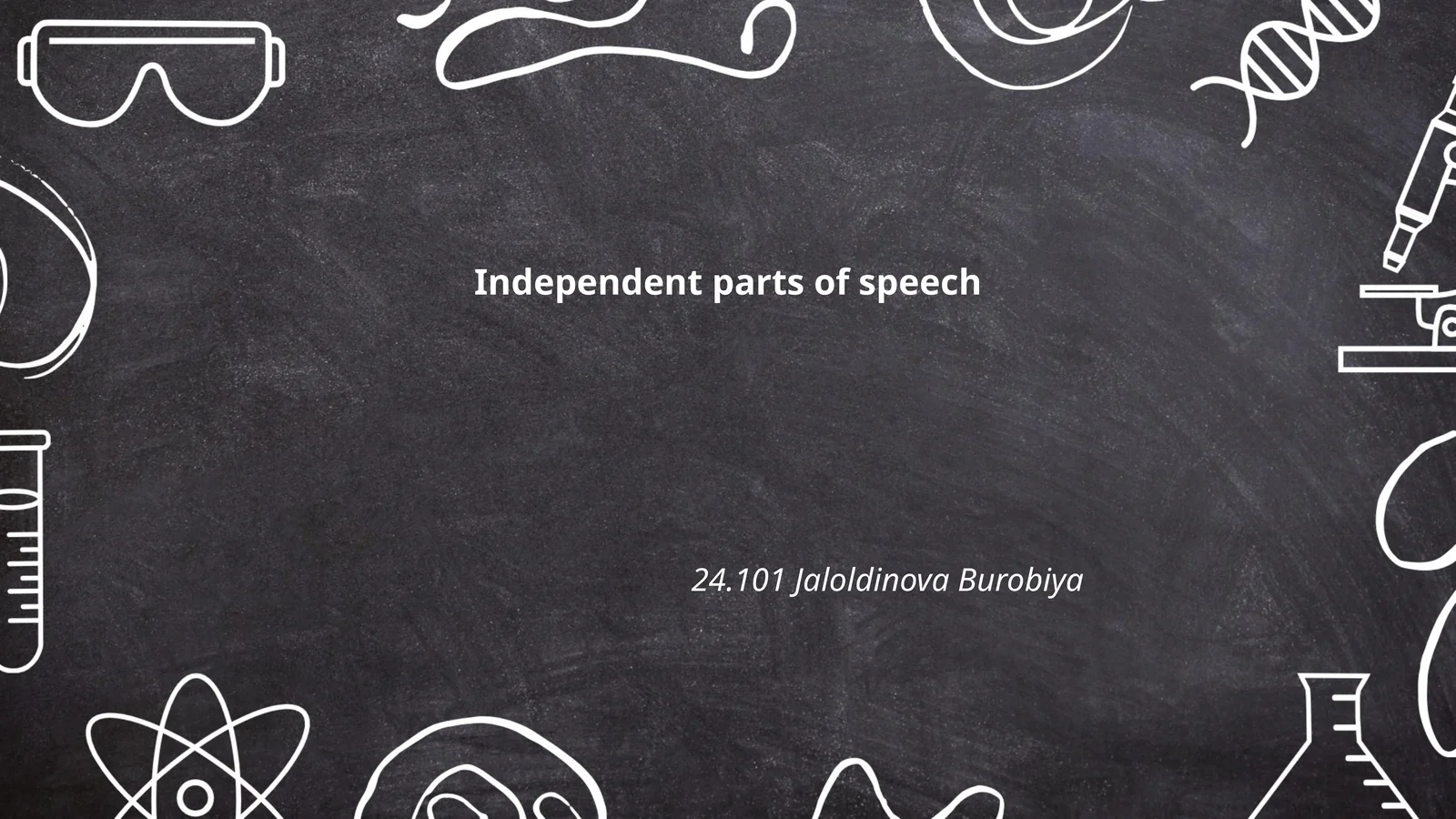 Independent parts of speech