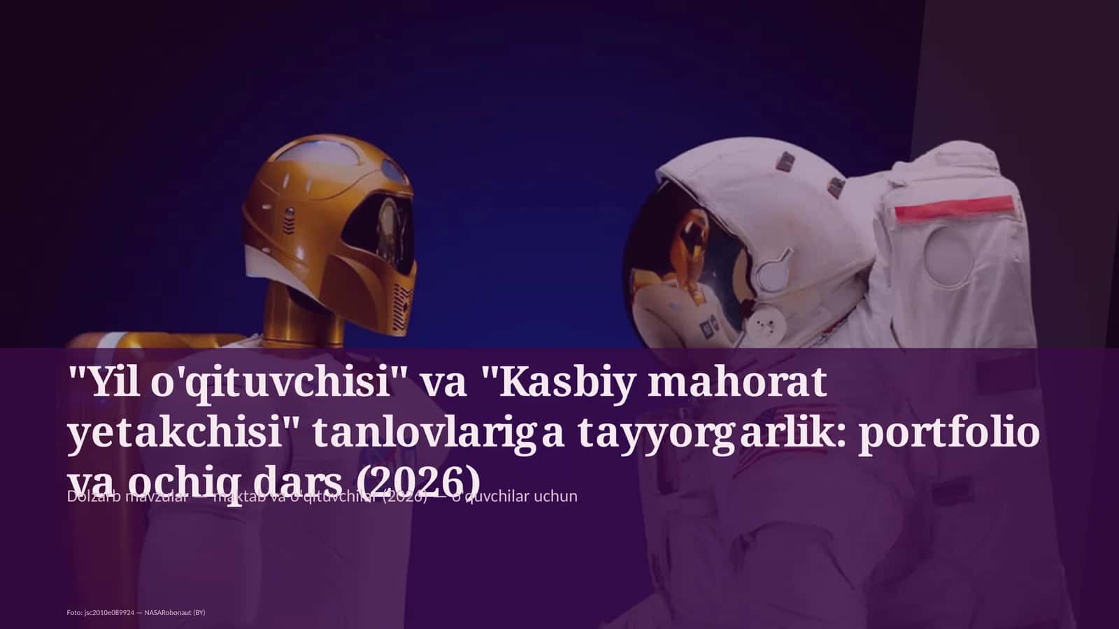 Dolzarb mavzular — maktab va o'qituvchilar (2026)
