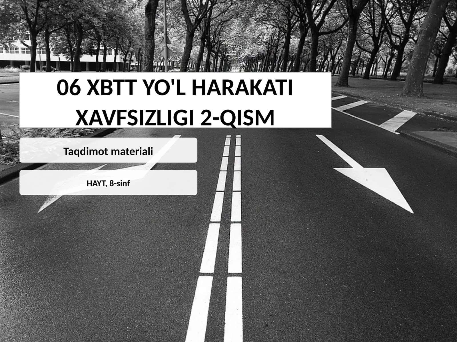 Yo'l harakati xavfsizligi (2-qism)
