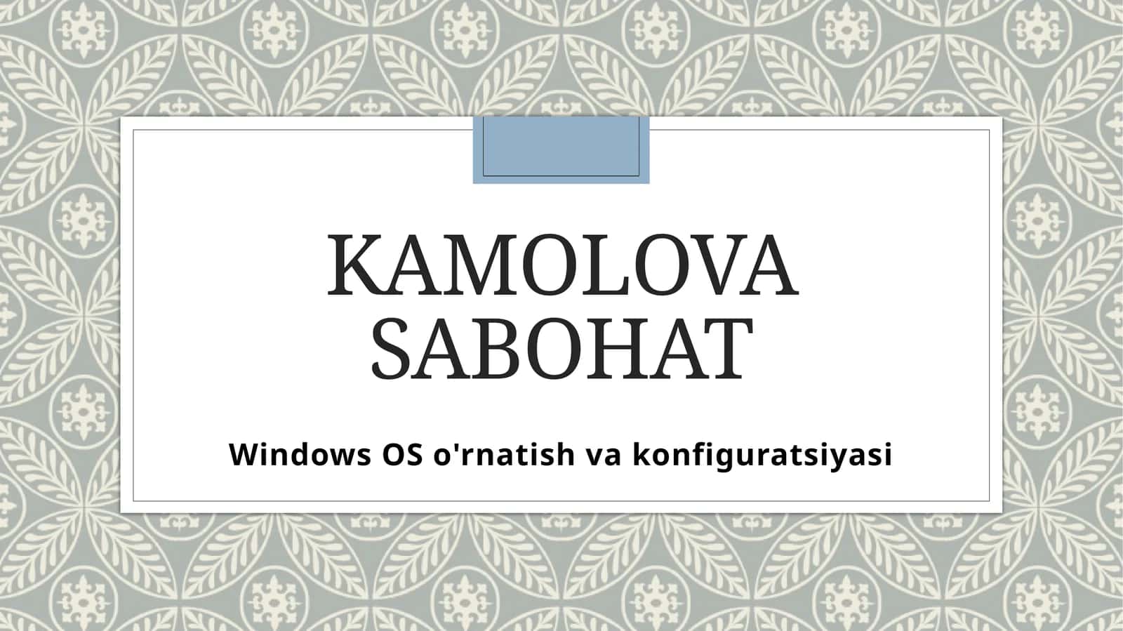 KamolovaSabohat