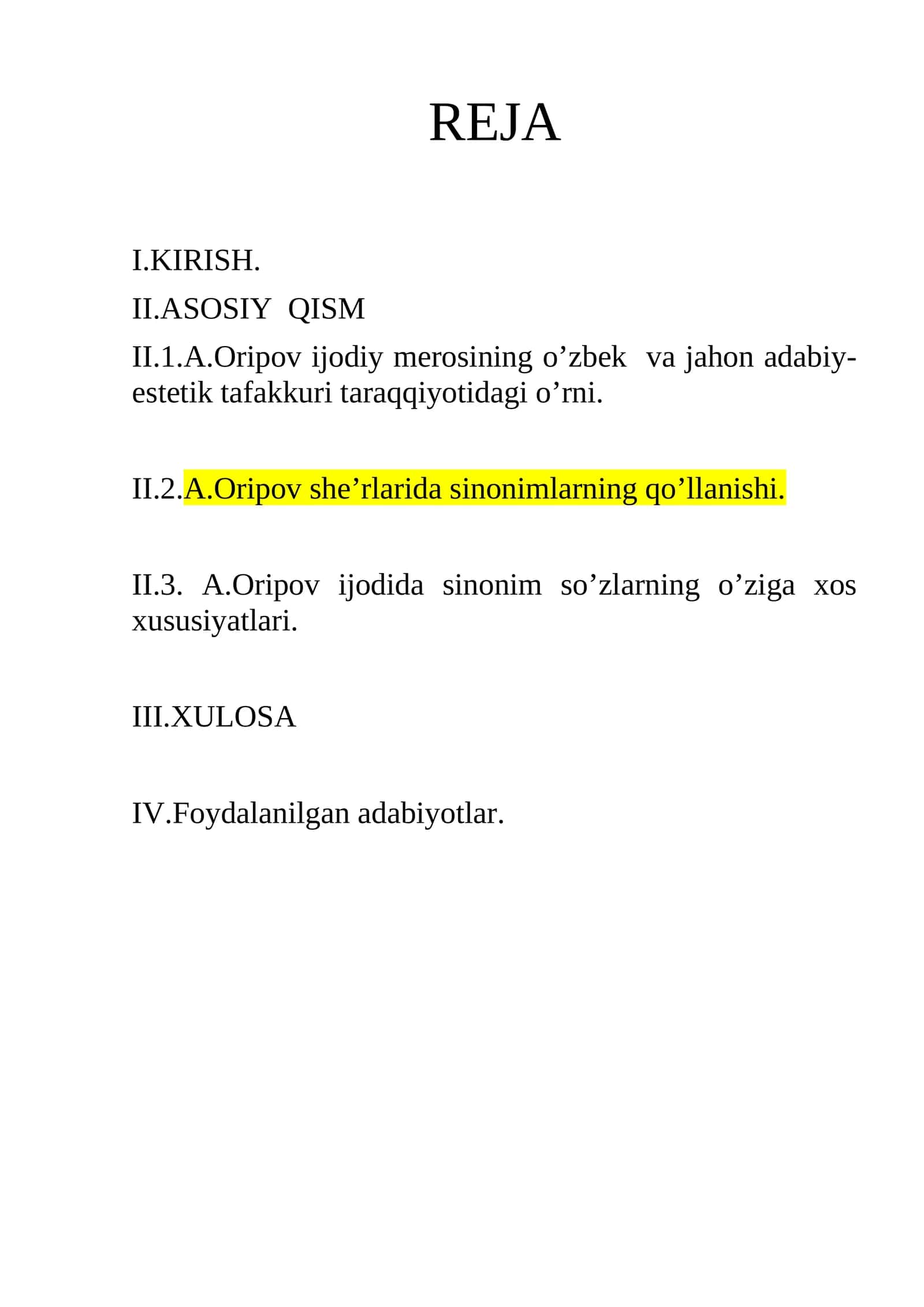 Abdulla Oripovning Tilimizda Leksemalarni Faollashtirish