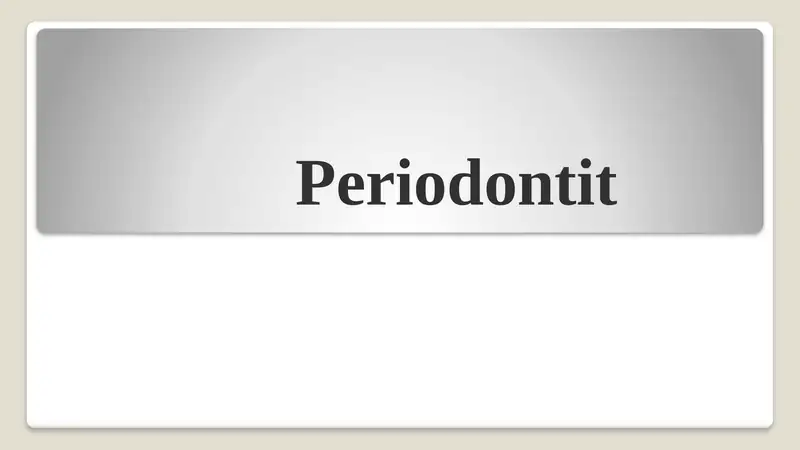 Periodontit