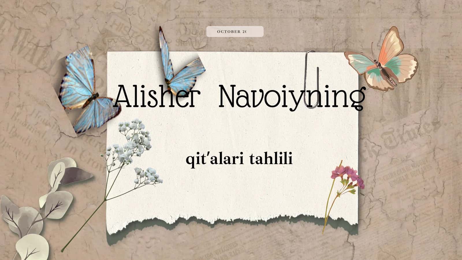 Alisher Navoiyning qitʼalari tahlili