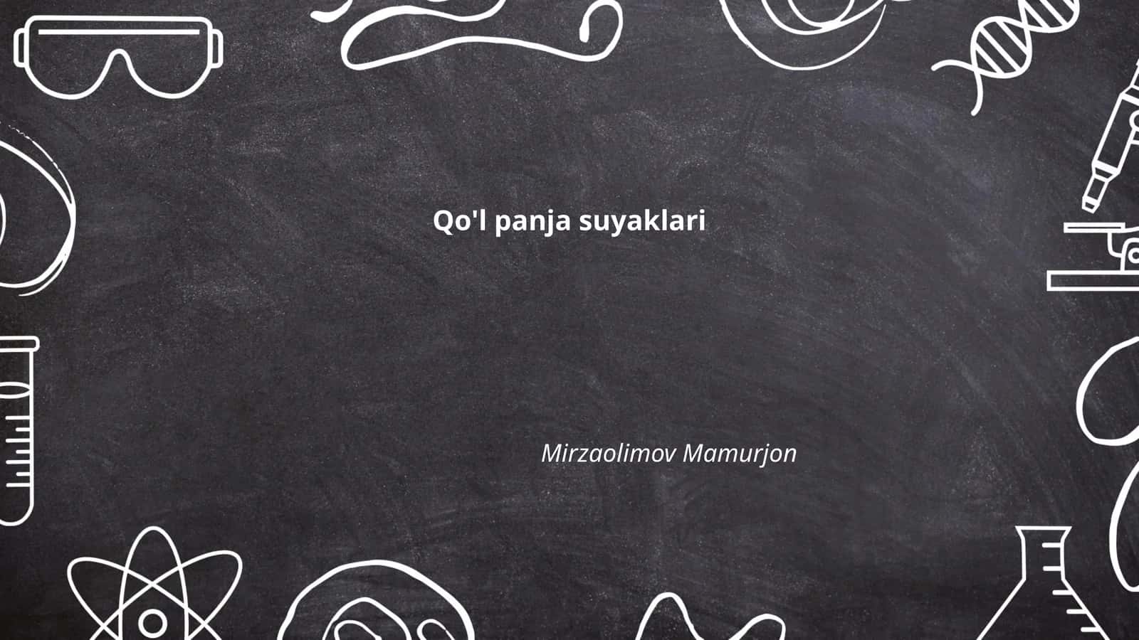 Qo'l panja suyaklari anatomiyasi