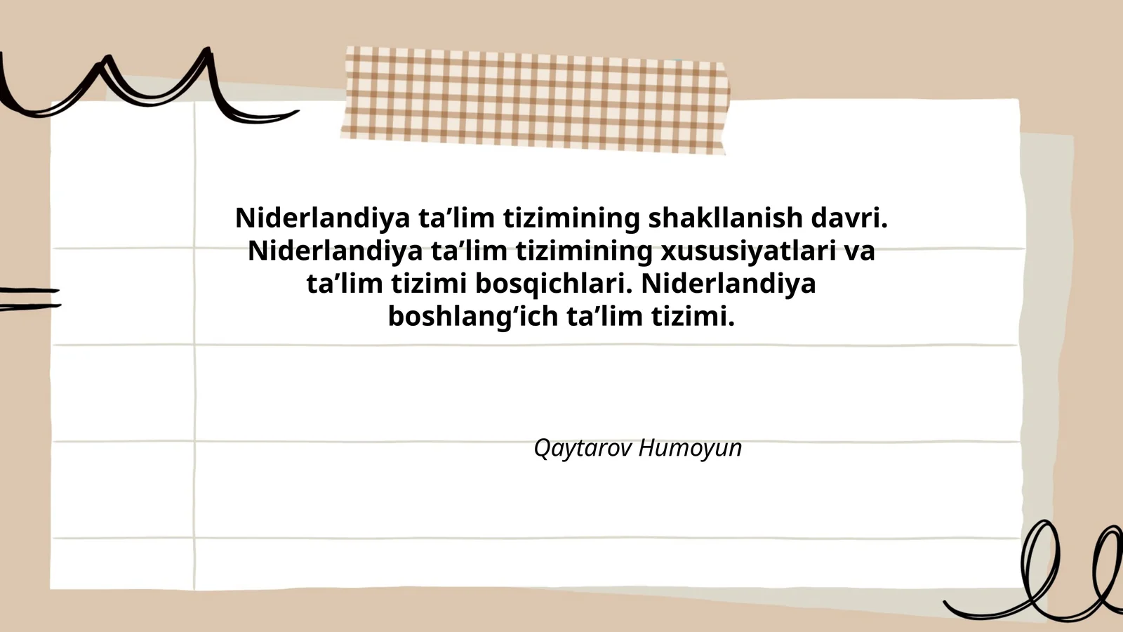 Niderlandiya taʼlim tizimi