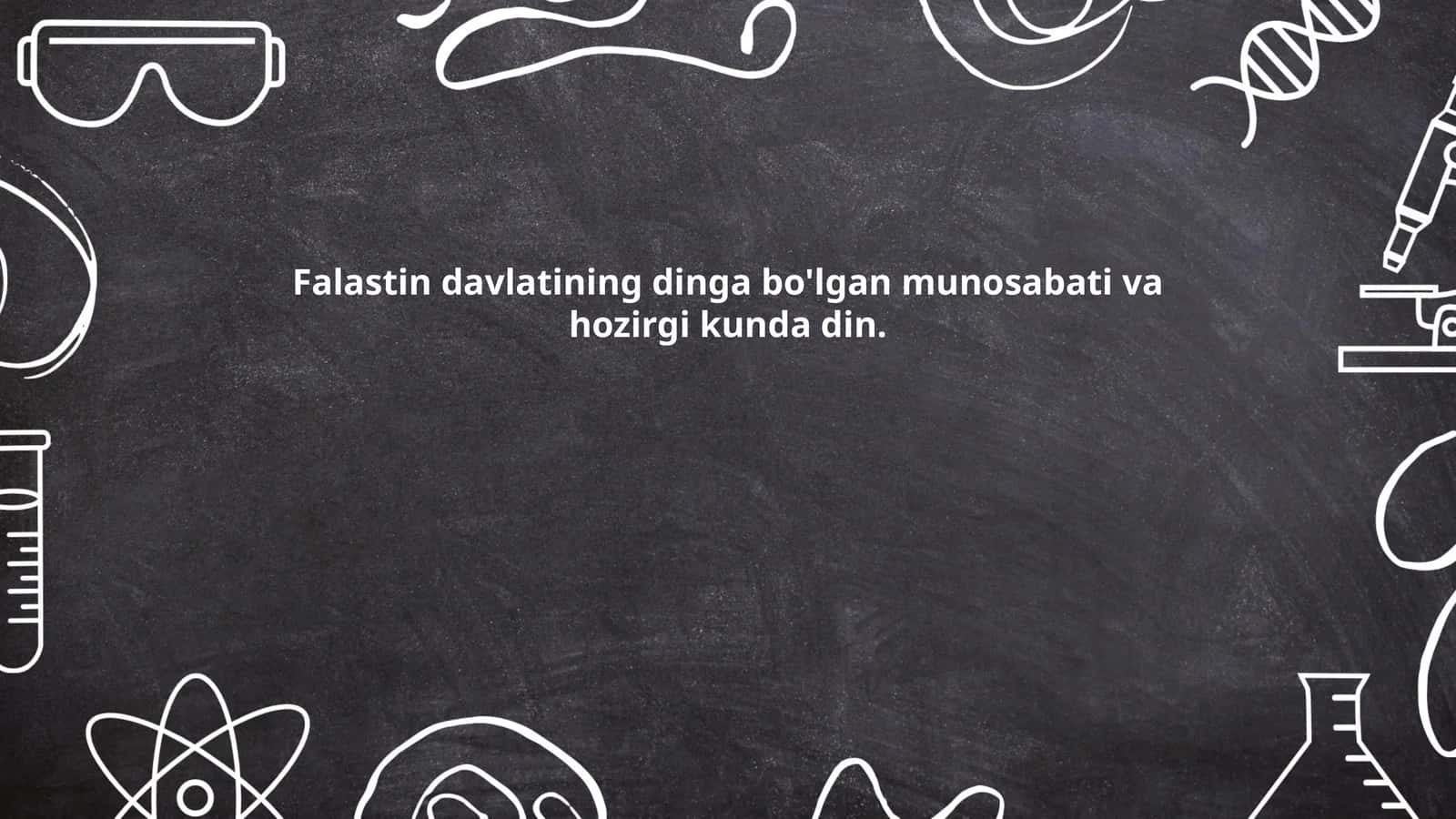 Falastin davlatining dinga bo'lgan munosabati va hozirgi kunda din