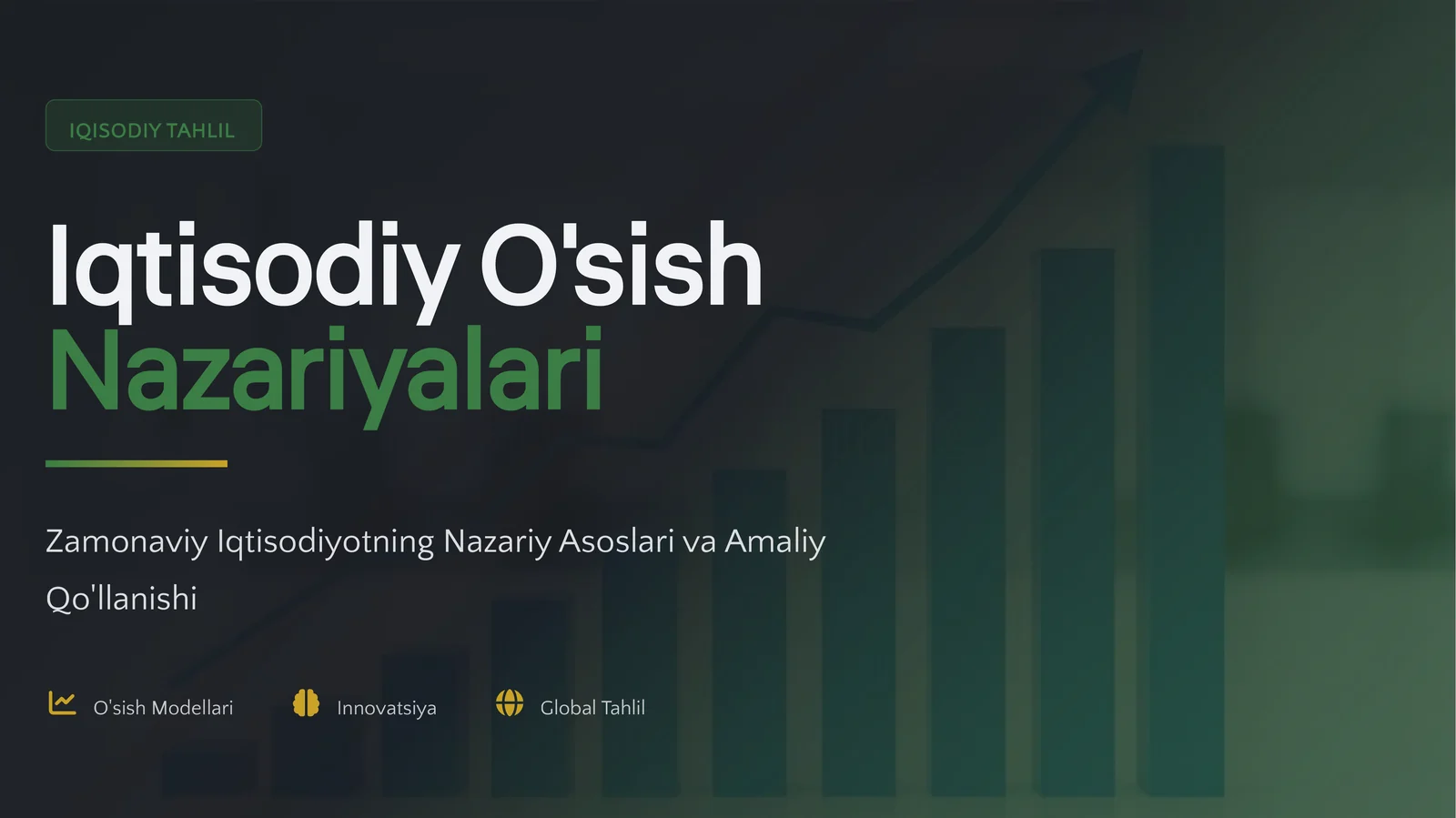 IQTISODIY O'SISH NAZARIYALARI SOLO MODELI