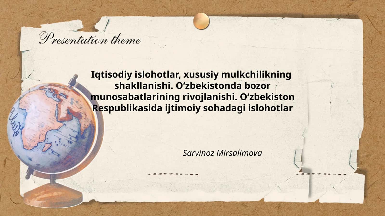 Iqtisodiy islohotlar, xususiy mulkchilikning shakllanishi