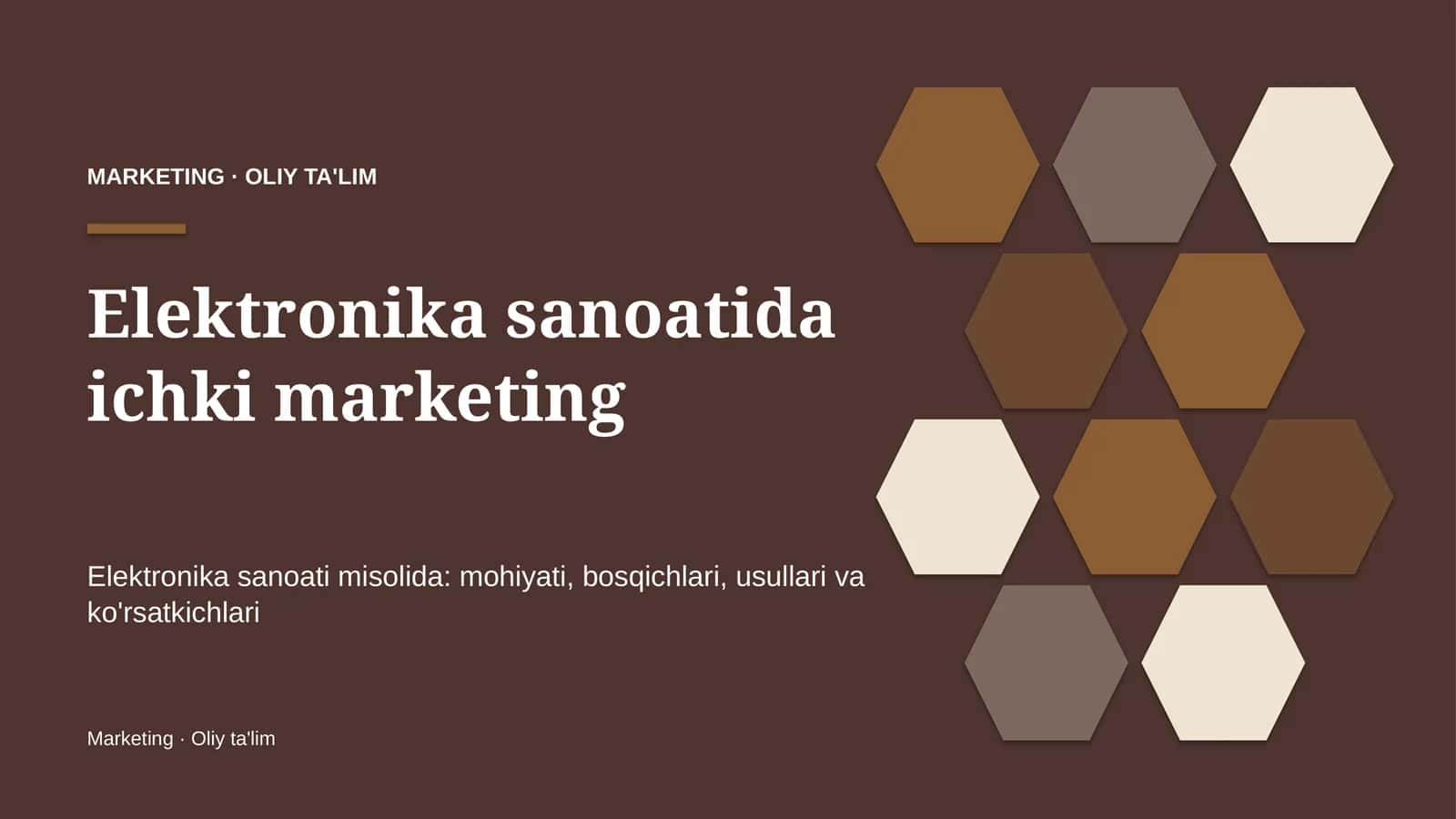 elektronika sanoatida ichki marketing 7022