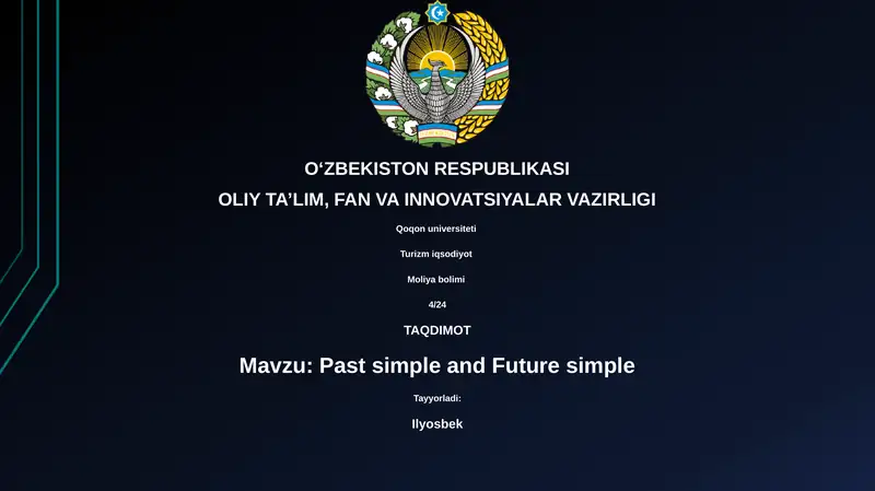 Past simple and Future simple