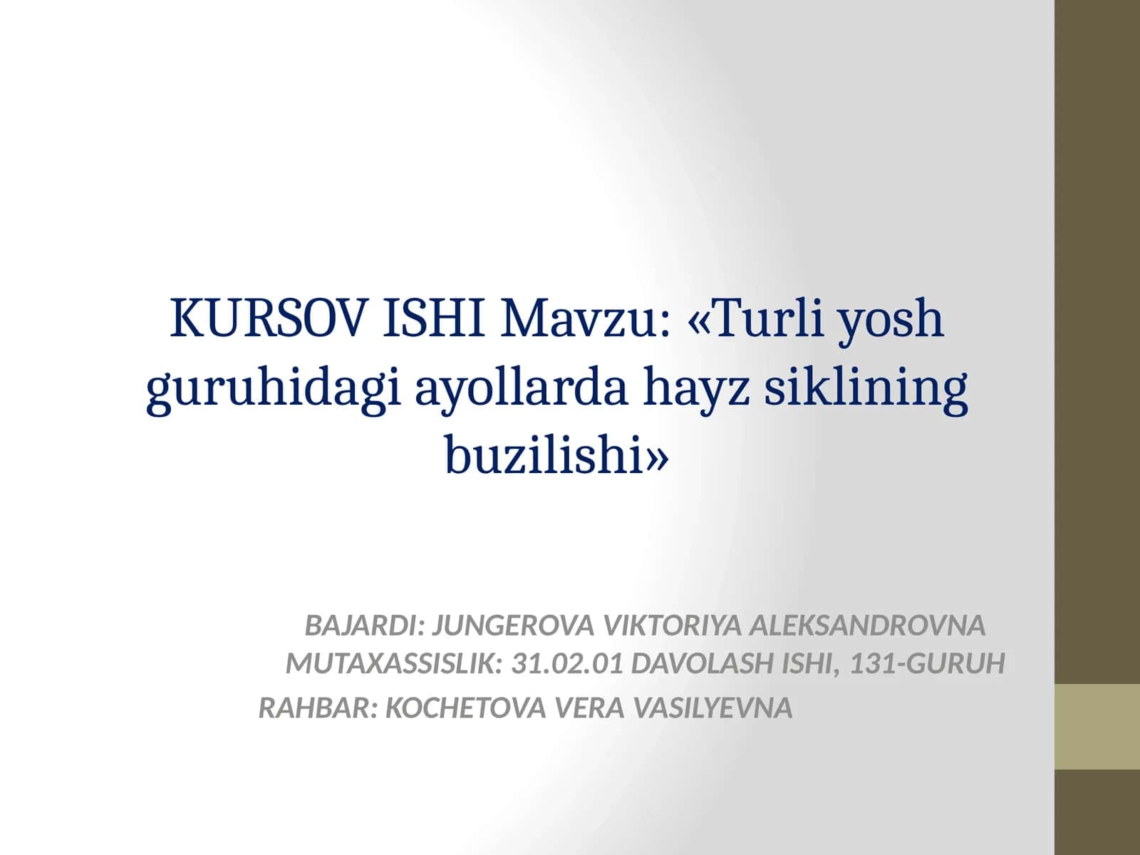 Turli yoshdagi ayollarda hayz sikli buzilishlari