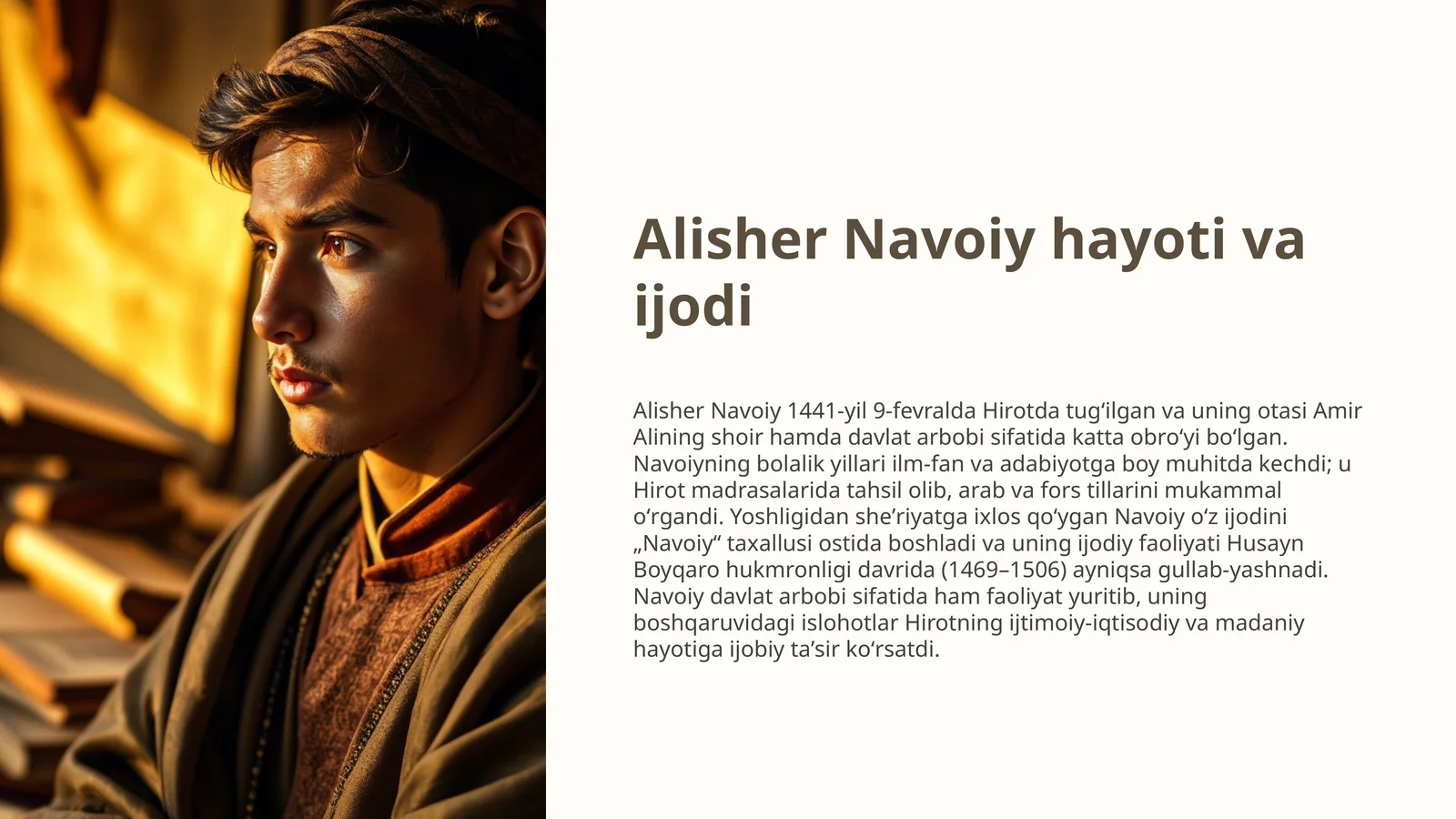 Alisher Navoiy hayoti va ijodi