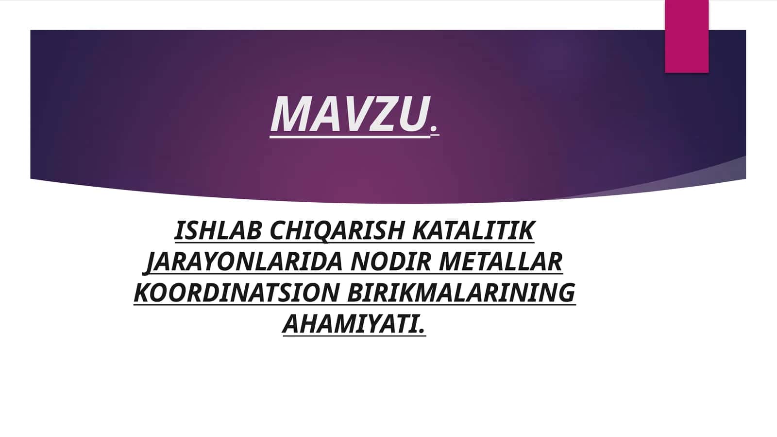 Kamyob metallar ishlab chiqarish texnologiyasi
