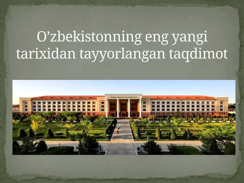 O’zbekistonda inson huquqlari va erkinliklari kafolatining yaratilishi .