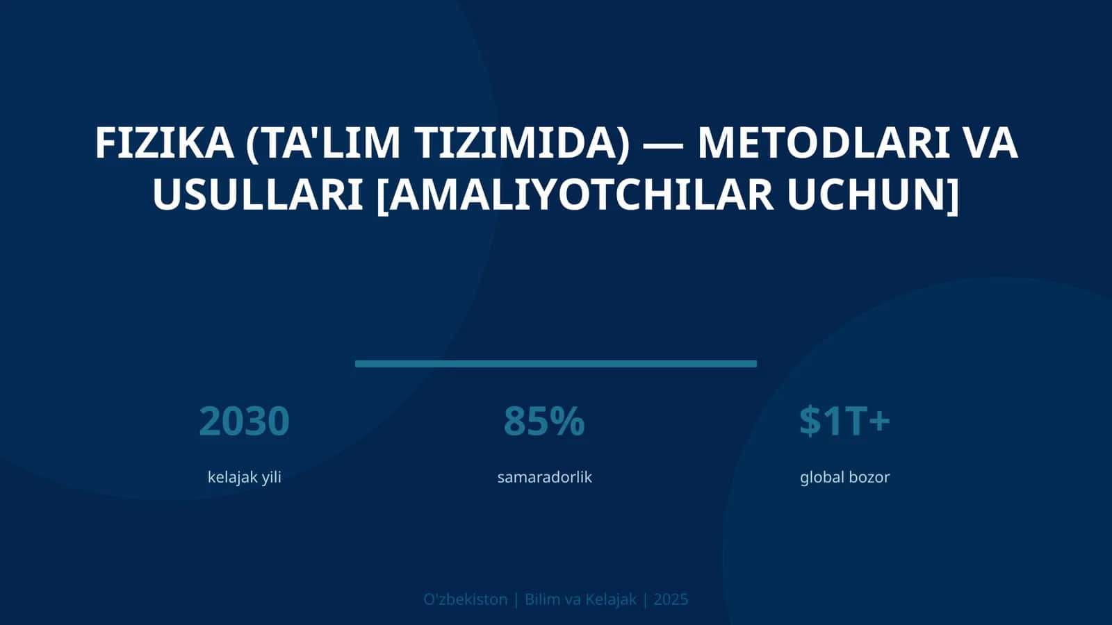 Fizika (ta'lim tizimida) - metodlari va usullari [amaliyotchilar uchun]