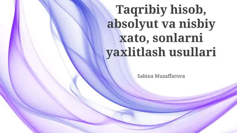 Yaxlitlash Usullari va Ularning Oqibatlari