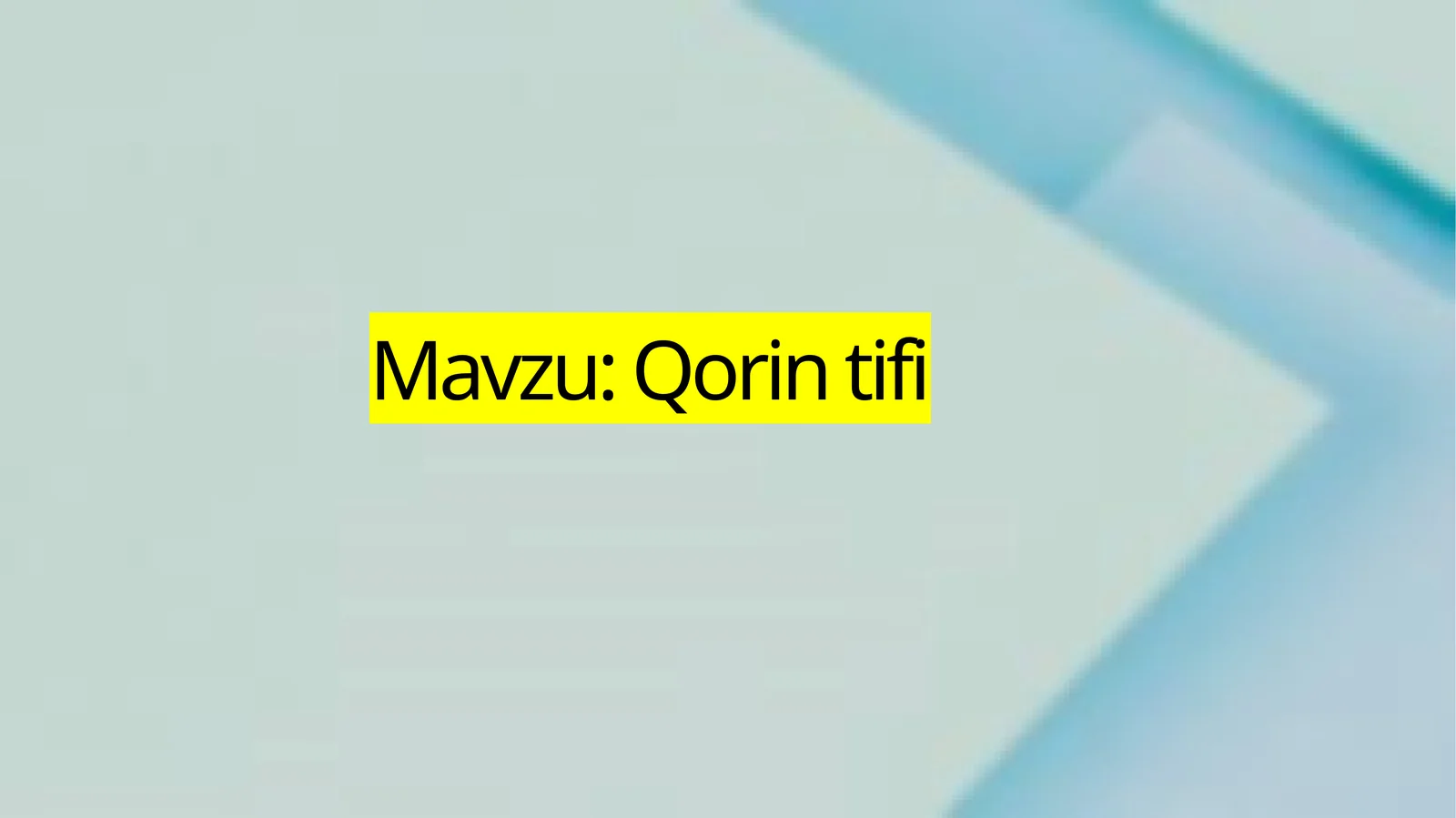 Qorin tifi