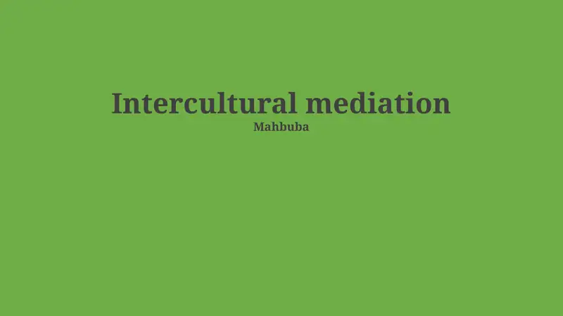 Intercultural Mediation
