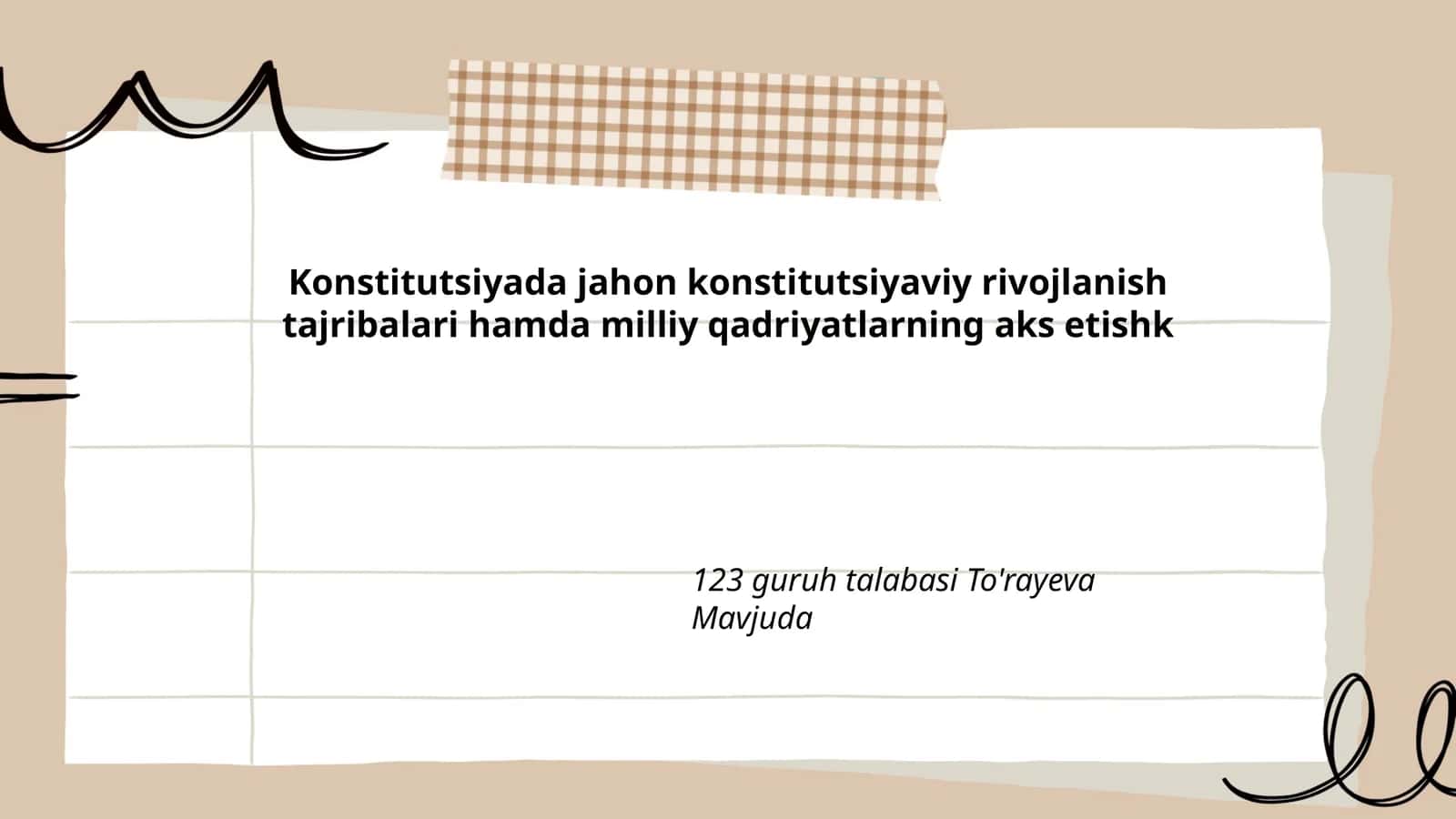 Konstitutsiyada jahon konstitutsiyaviy rivojlanish tajribalari