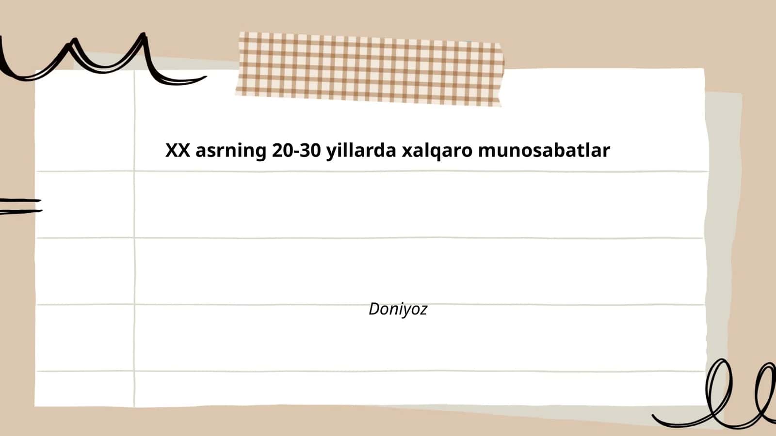 XX asrning 20-30 yillarda xalqaro munosabatlar