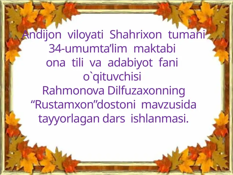 Rustamxon