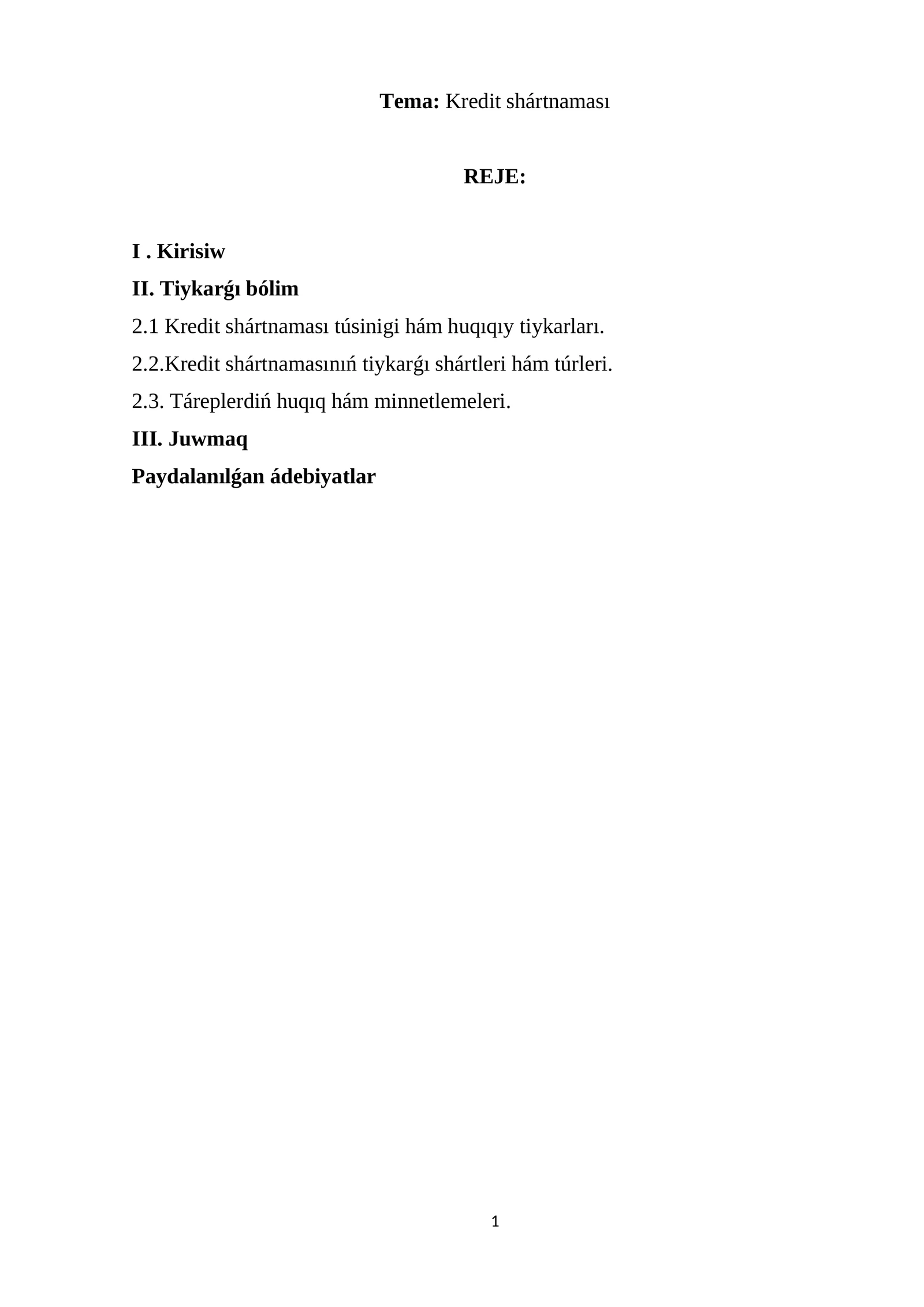 Krеdit shártnaması